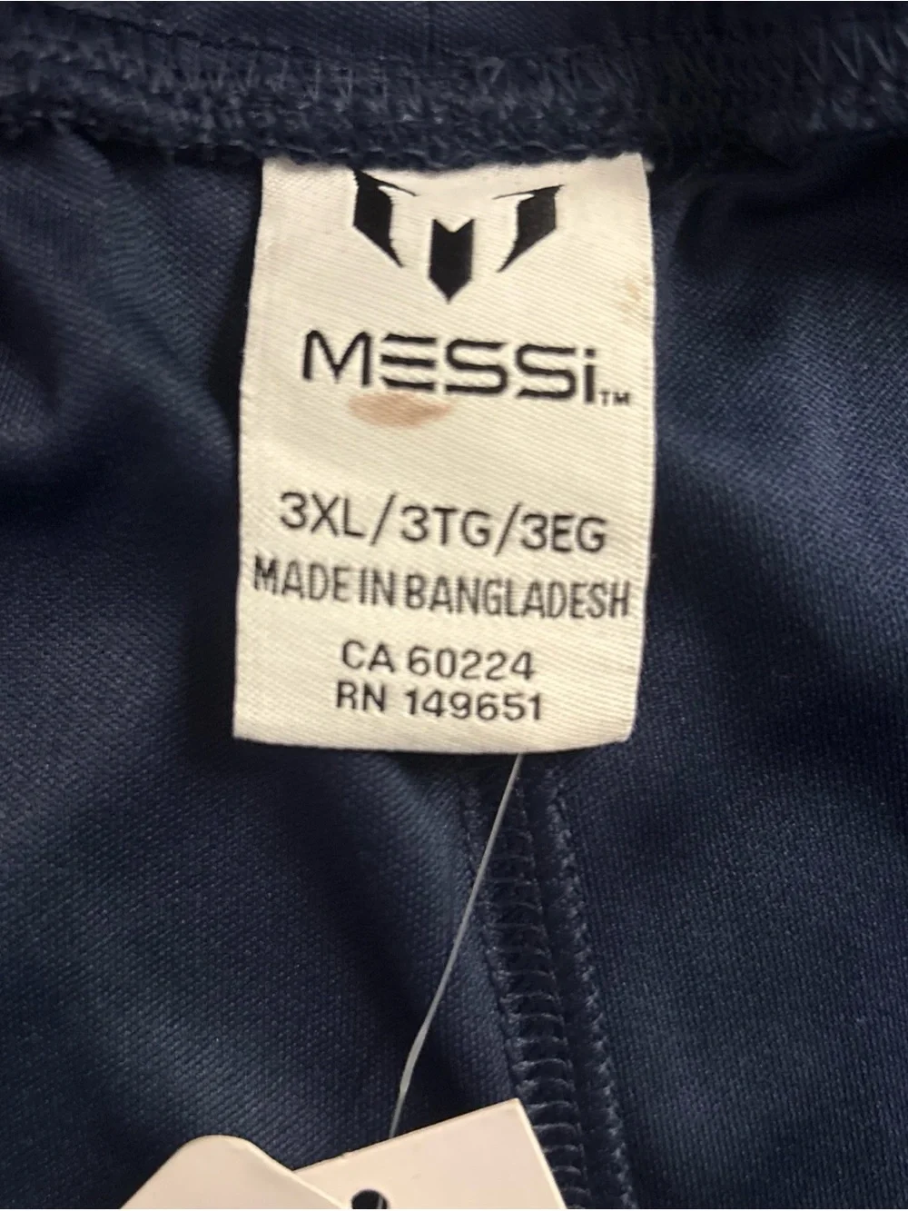 NWT Mens Messi Soccer Shorts Navy